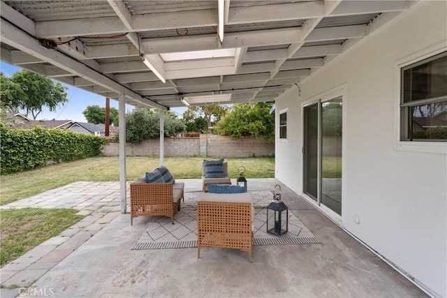 view of patio / terrace featuring a fenced backyard