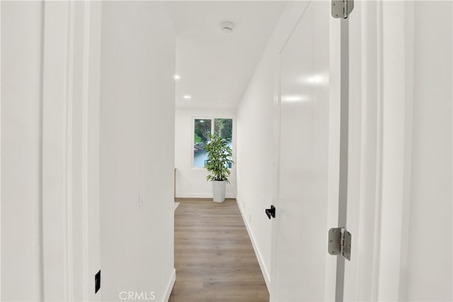 29282 Sonoma Way, San Juan Capistrano, CA 92675 - hall with recessed lighting, baseboards, and wood finished floors