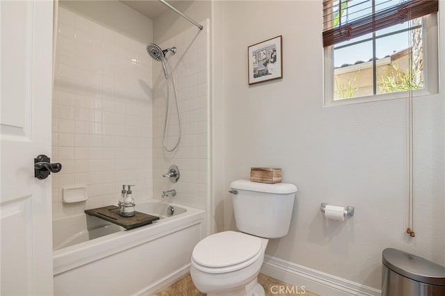 3863 Flowerwood Ln, Fallbrook, CA 92028 - bathroom with toilet, bathing tub / shower combination, and baseboards