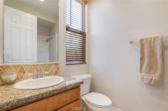 3863 Flowerwood Ln, Fallbrook, CA 92028 - full bathroom with tasteful backsplash, vanity, and a shower