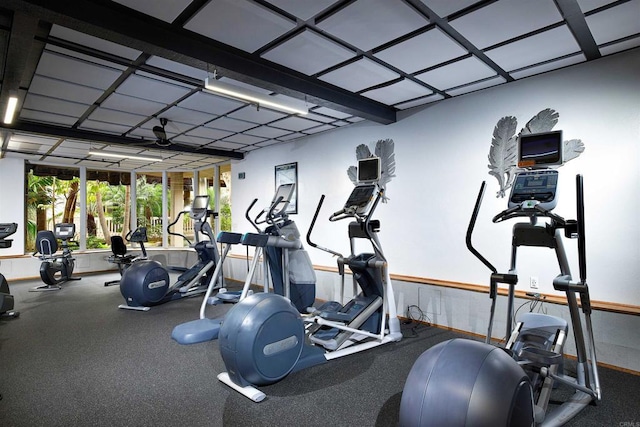 view of workout area