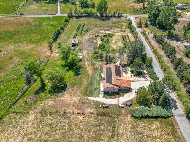 drone / aerial view with a rural view