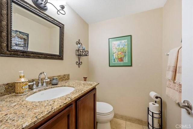 1585 Saratoga Ave, Grover Beach, CA 93433 - half bathroom with tile patterned floors, toilet, and vanity