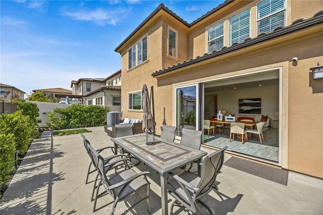1776 Canyon Oaks Ln, Lake Forest, CA 92610 - view of patio with outdoor dining area and central AC unit