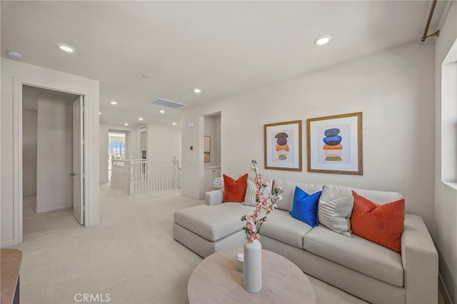 1776 Canyon Oaks Ln, Lake Forest, CA 92610 - living room featuring light carpet, recessed lighting, and baseboards