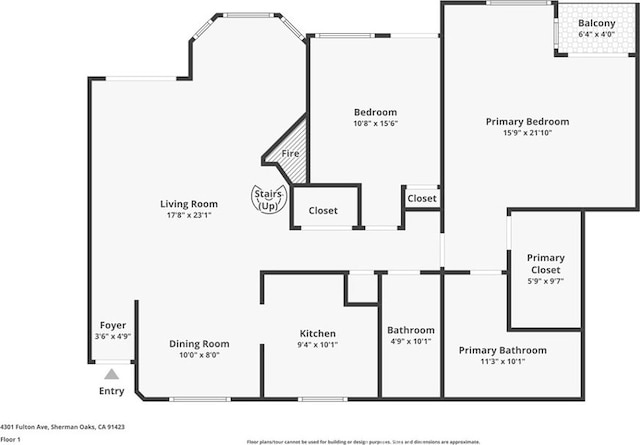 4301 Fulton Ave Unit 303, Sherman Oaks, CA 91423 - home floor plan