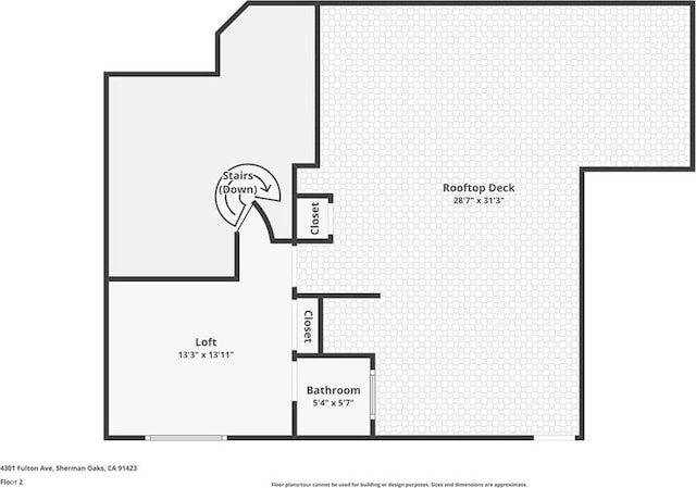 4301 Fulton Ave Unit 303, Sherman Oaks, CA 91423 - room layout