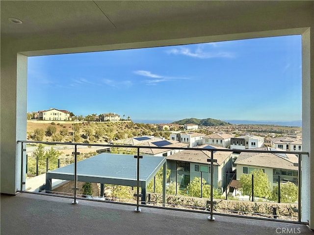 balcony with a residential view