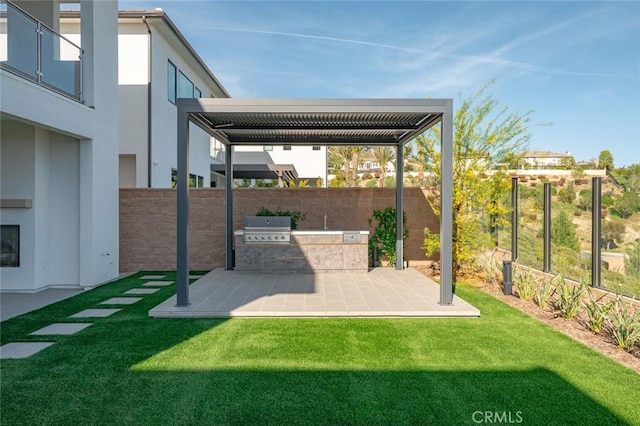 20526 W Overlook Ct, Porter Ranch, CA 91326 - view of yard with area for grilling and a patio area