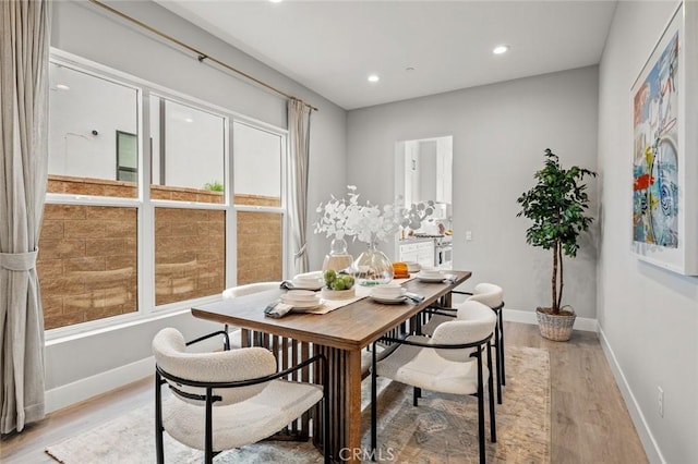 20526 W Overlook Ct, Porter Ranch, CA 91326 - dining area with light wood-type flooring, recessed lighting, and baseboards