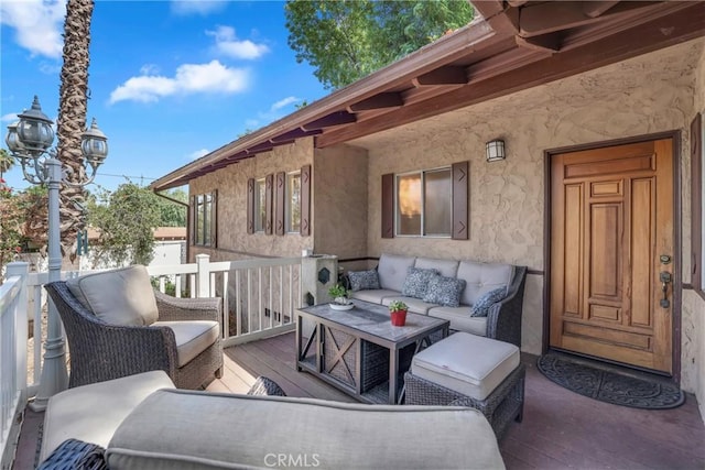 120 Franklin Ave, Redlands, CA 92373 - wooden terrace with an outdoor hangout area