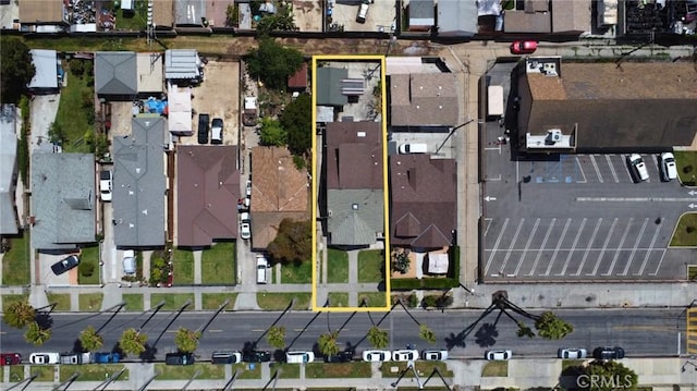 drone / aerial view with a residential view