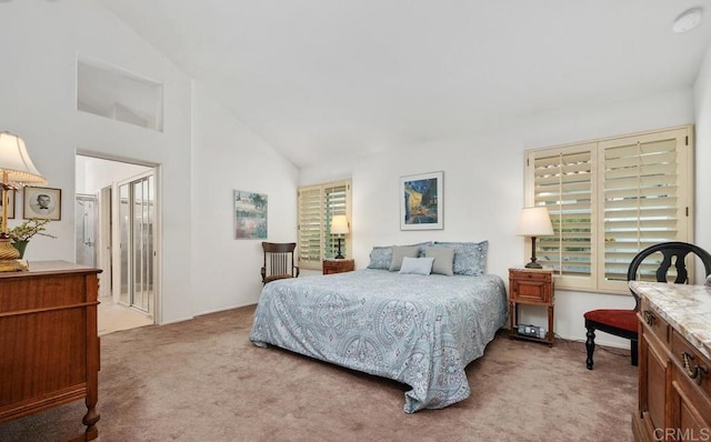 4078 Lemnos Way, Oceanside, CA 92056 - bedroom featuring light carpet and high vaulted ceiling