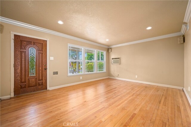 5449 E Fairbrook St, Long Beach, CA 90815 - foyer entrance with light wood-style floors, recessed lighting, baseboards, and crown molding
