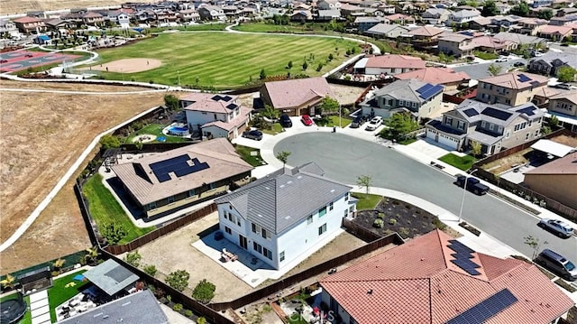 bird's eye view featuring a residential view