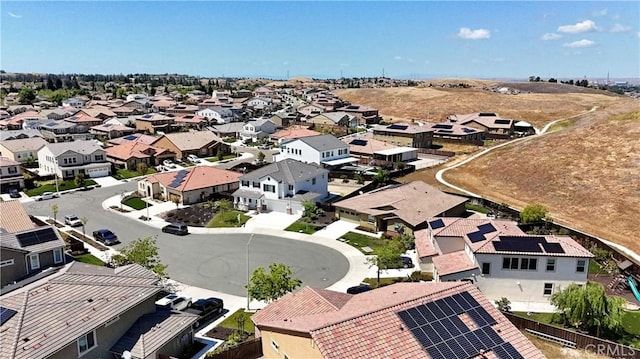 bird's eye view featuring a residential view