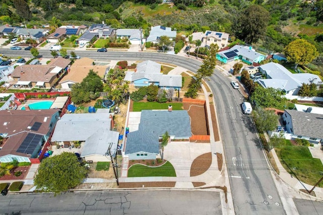 bird's eye view featuring a residential view