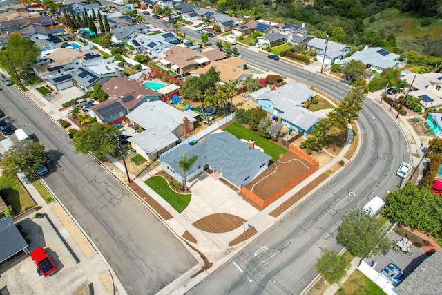 drone / aerial view featuring a residential view