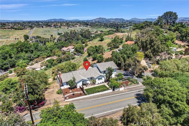 1864 Winterwarm Dr, Fallbrook, CA 92028 - view from above of property featuring a mountain backdrop