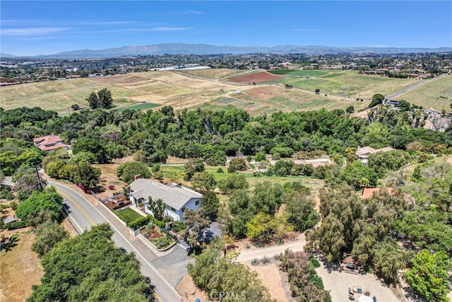bird's eye view featuring a mountain view