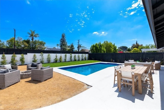 24531 Bunbury Dr, Lake Forest, CA 92630 - view of pool featuring a patio, a fenced in pool, and a fenced backyard
