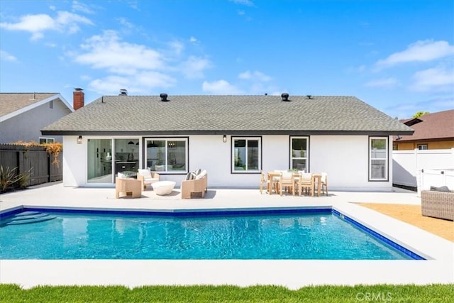 24531 Bunbury Dr, Lake Forest, CA 92630 - back of property featuring a fenced in pool, a patio area, and stucco siding