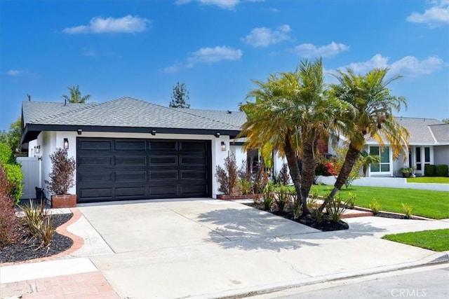 24531 Bunbury Dr, Lake Forest, CA 92630 - ranch-style home featuring a garage, a front lawn, stucco siding, and driveway