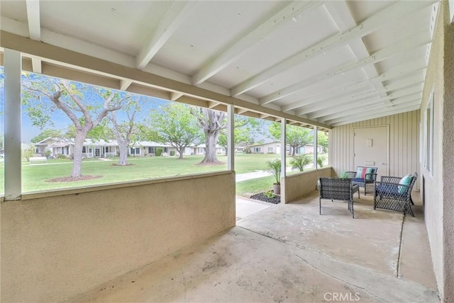 view of patio / terrace with a residential view