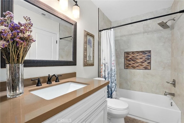 655 Via Colinas, Thousand Oaks, CA 91362 - bathroom with toilet, shower / bath combo, and vanity