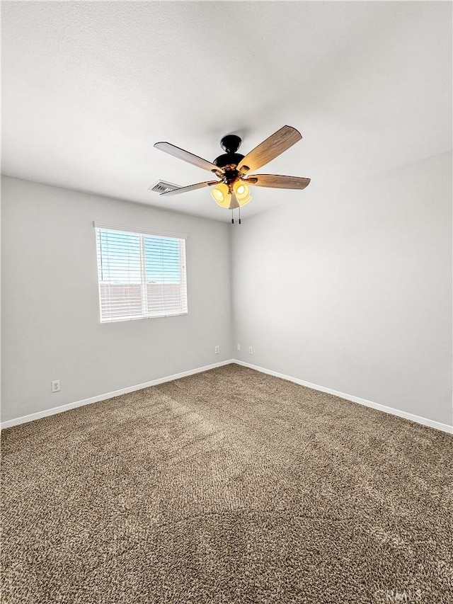 509 Kristi Ln, Blythe, CA 92225 - carpeted spare room with baseboards, a ceiling fan, and visible vents