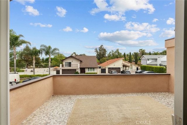 balcony with a residential view