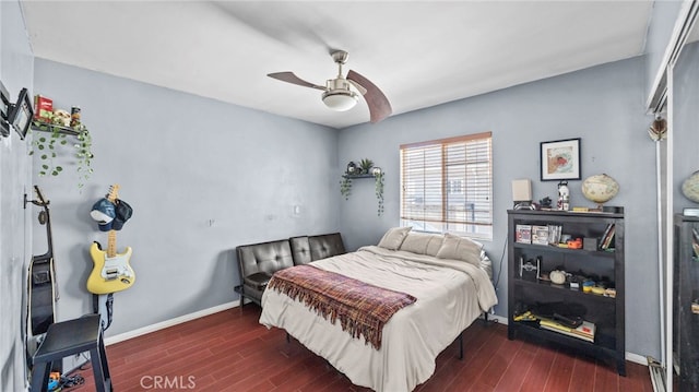 6048 Fidler Ave, Lakewood, CA 90712 - bedroom with wood finished floors, baseboards, and a ceiling fan