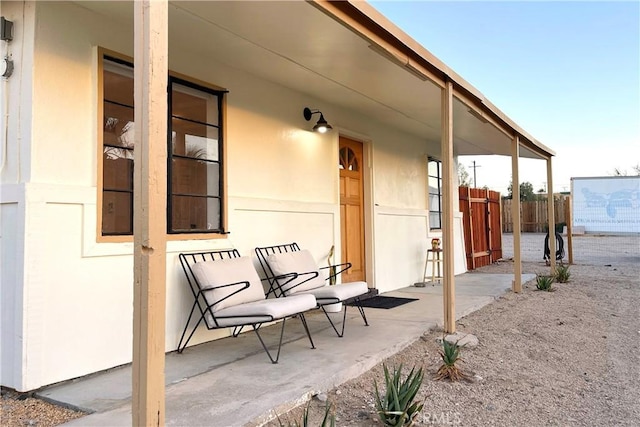 view of patio / terrace with fence
