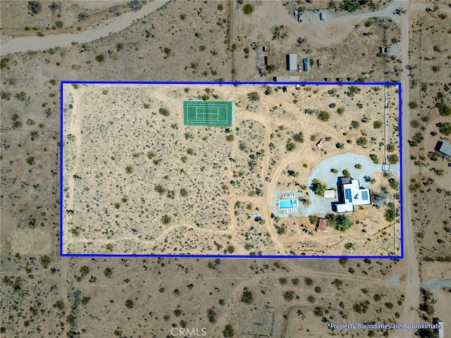 3484 El Dorado Rd, Yucca Valley, CA 92284 - map / location featuring property parcel outlined