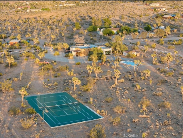 aerial view featuring view of desert
