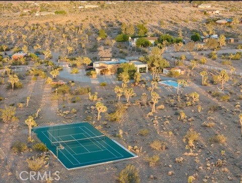 3484 El Dorado Rd, Yucca Valley, CA 92284 - aerial view of property and surrounding area featuring a desert landscape and rural landscape