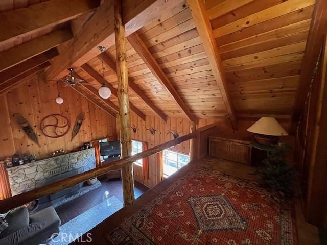 38784 Aspen Ln, Mineral, CA 96063 - bonus room with wood ceiling and wood walls