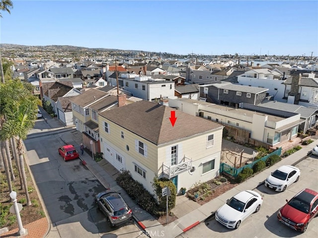 drone / aerial view featuring a residential view