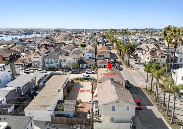 bird's eye view featuring a residential view