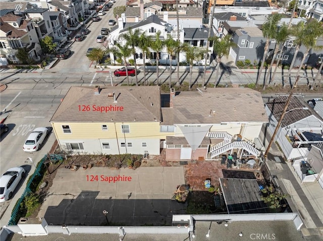 aerial view featuring a residential view