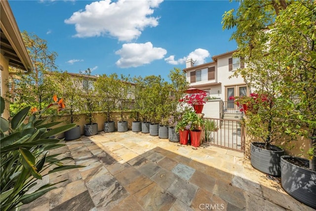 view of patio / terrace with fence