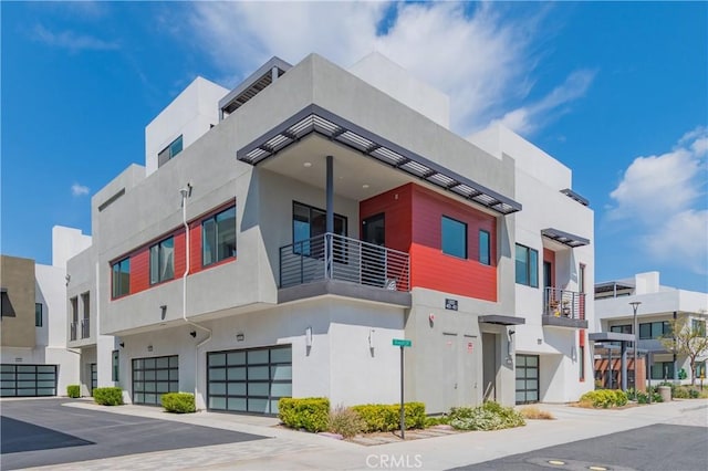 view of property with a garage