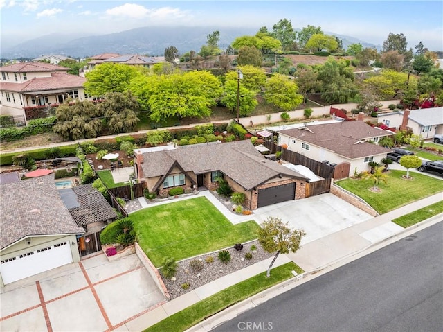 1131 Saint George Dr, San Dimas, CA 91773 - bird's eye view with a residential view and a mountain view