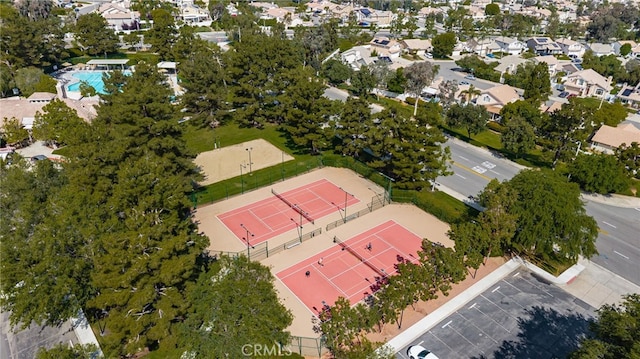 drone / aerial view with a residential view