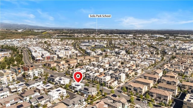 drone / aerial view featuring a residential view