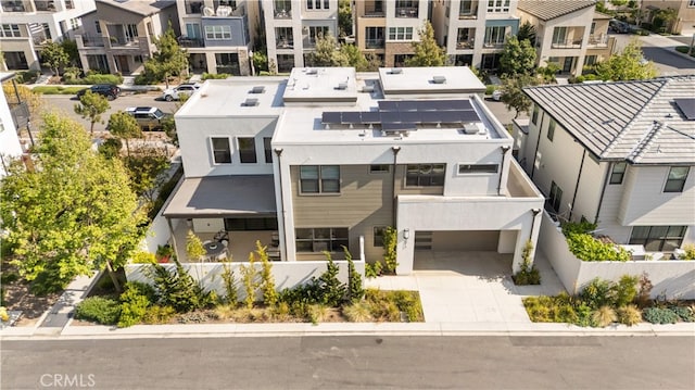 aerial view featuring a residential view