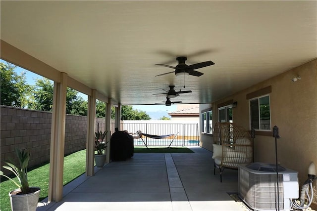 1322 Division Ct, Hemet, CA 92543 - view of patio featuring a ceiling fan
