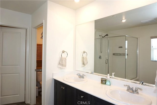 1322 Division Ct, Hemet, CA 92543 - full bathroom with a shower stall and double vanity