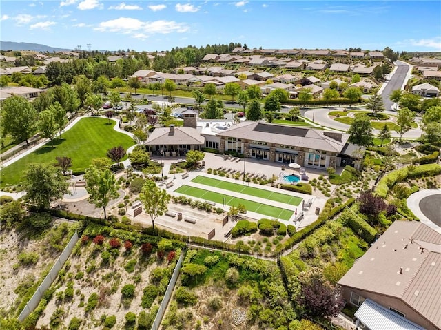 aerial view featuring a residential view