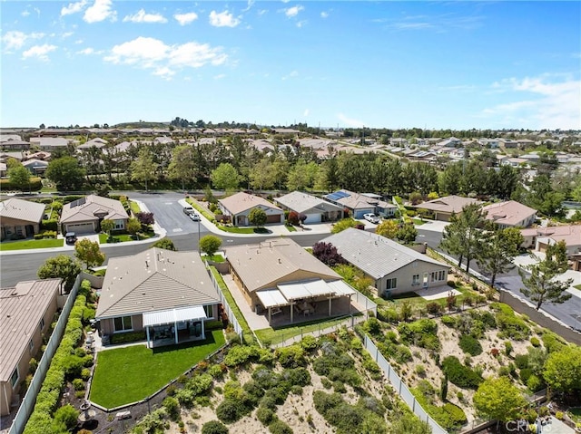 drone / aerial view with a residential view